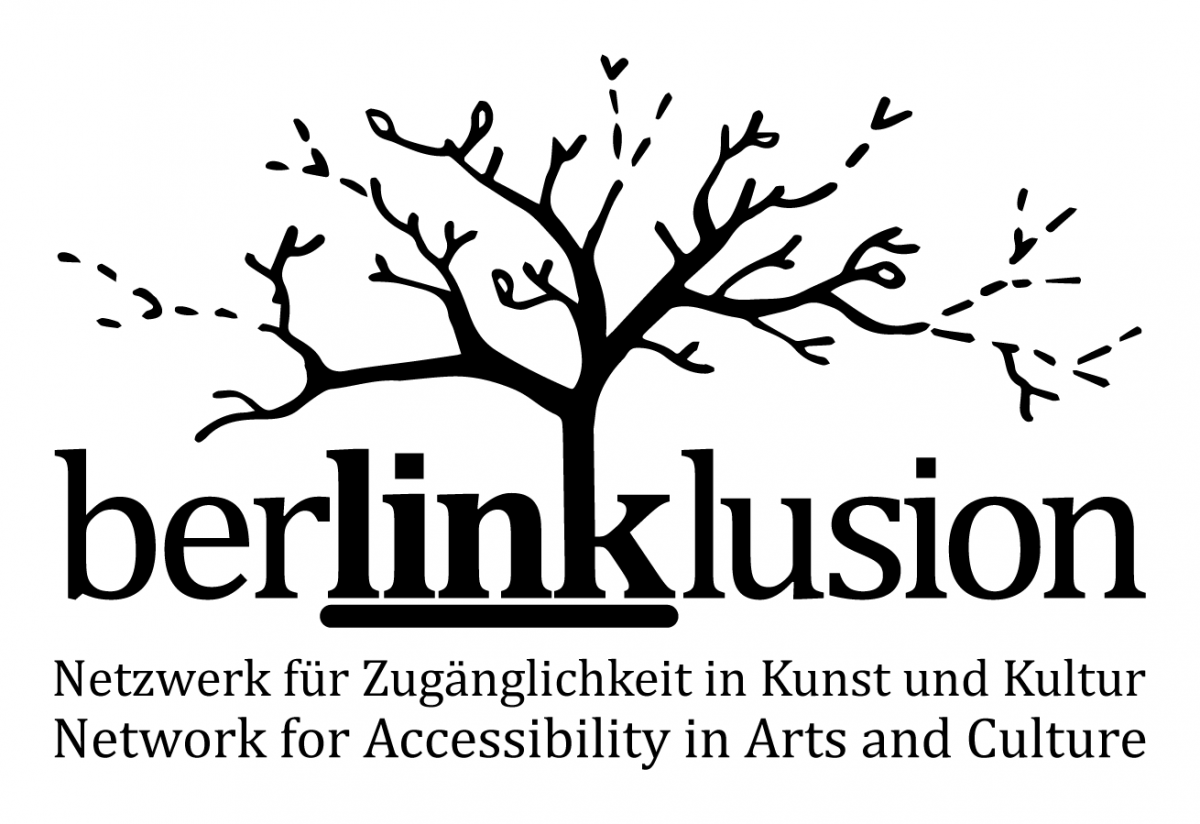 Berlinklusion logo: Network for Accessibility in Arts and Culture
