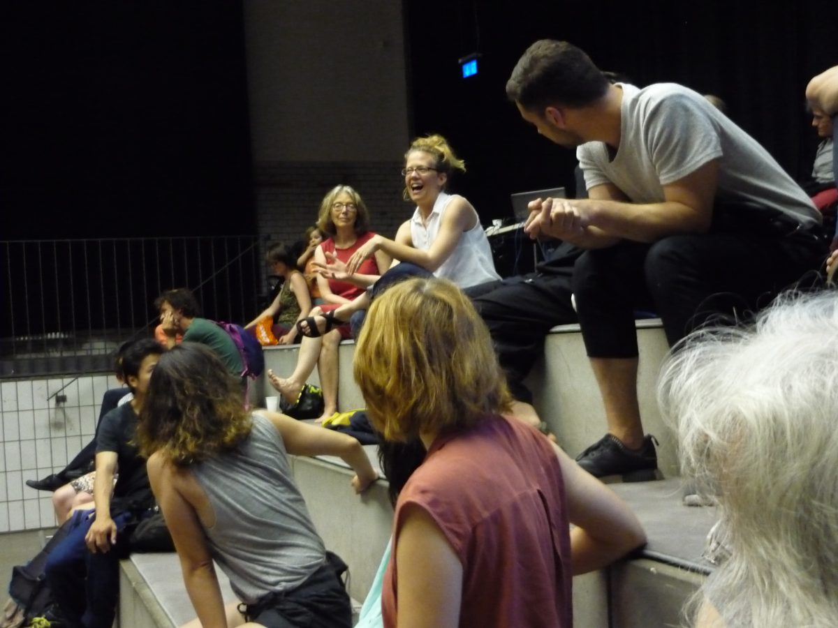 Public interacting at the premiere